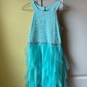 Teal Girls Nice Dress